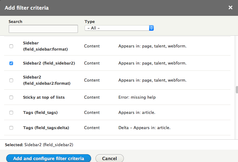 add drupal 8 view step 7